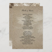 Feierliches Hochzeitsprogramm Programm (Vorne/Hinten)