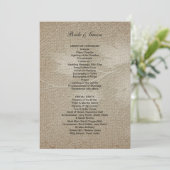 Feierliches Hochzeitsprogramm Programm (Stehend Vorderseite)