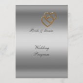 Feierliches Hochzeitsprogramm Programm (Rückseite)