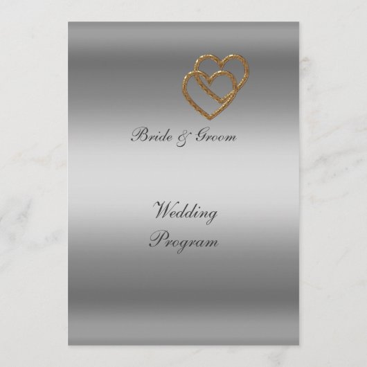 Feierliches Hochzeitsprogramm Programm (Rückseite)