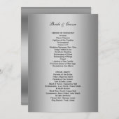 Feierliches Hochzeitsprogramm Programm (Vorne/Hinten)