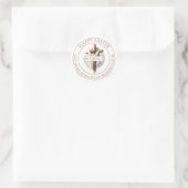 Feierliches Kreuz-Feierdesign Runder Aufkleber (Tasche)