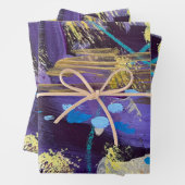 Feierliches Lila und Gold  Geschenkpapier Set (Beispiel)