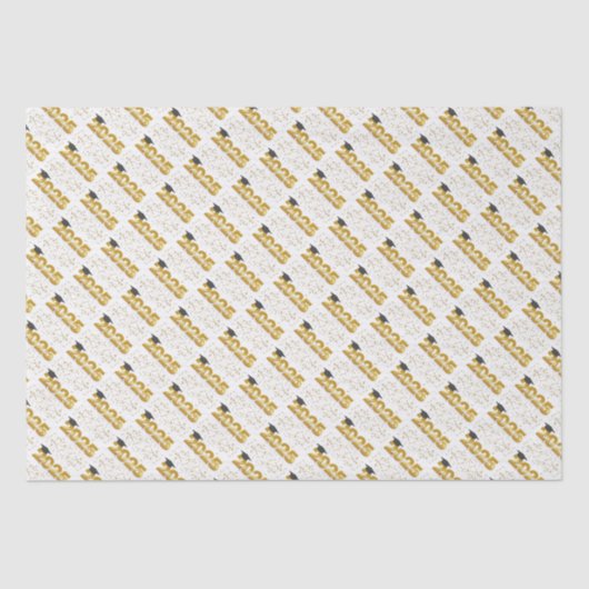 feierliches Muster 2025 für den Abschluss Seidenpapier (Vorderseite)