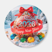 Feierliches Neues Jahr 2026 Magnet (Vorne)