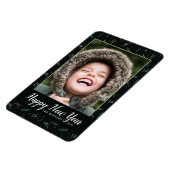 Feierliches Neujahr Blätter Berries Foto Magnet (Linke Seite)