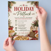 Feierliches Potluck-Flugblatt Flyer (Hand)