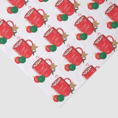 Feierliches Red Cocoa Cup Muster Holiday Tissue Pa Seidenpapier (Ausschnitt)