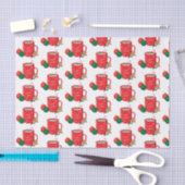Feierliches Red Cocoa Cup Muster Holiday Tissue Pa Seidenpapier (Handwerk)