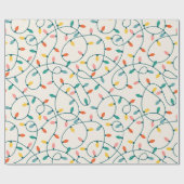 Feierliches Retro-Weihnachtsliegemuster Geschenkpapier (Flach)