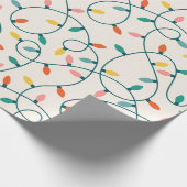 Feierliches Retro-Weihnachtsliegemuster Geschenkpapier (Ecke)