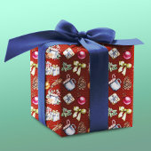 Feierliches Retro-Weihnachtsmuster Geschenkpapier