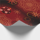 Feierliches Rot Geschenkpapier (Ecke)