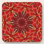 Feierliches Rot Getränkeuntersetzer (Vorderseite)