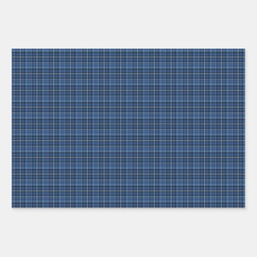 Feierliches Rot, Grün und Blauer Urlaub Kariert Geschenkpapier Set (Vorderseite 3)