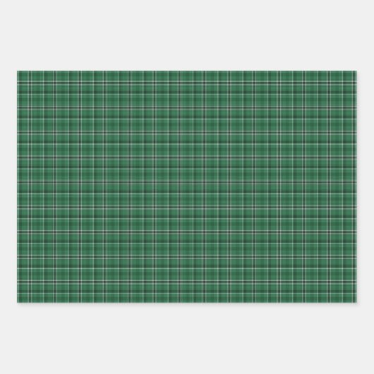 Feierliches Rot, Grün und Blauer Urlaub Kariert Geschenkpapier Set (Vorderseite 2)