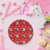 Feierliches Rot Pappteller (Party)