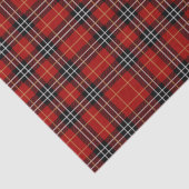 Feierliches Rot und Kariertes Schwarzes Muster Wei Seidenpapier (Ausschnitt)