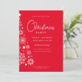 Feierliches Rotes Firmenfeuer-Party Einladung (Stehend Vorderseite)