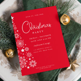 Feierliches Rotes Firmenfeuer-Party Einladung