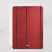 Feierliches Rotes Rustikales Weihnachtsfest Foto Feiertagskarte (Rückseite)