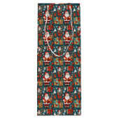 Feierliches Santa Delight Geschenktüte Für Weinflaschen (Rückseite)