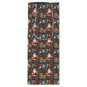 Feierliches Santa Delight Geschenktüte Für Weinflaschen (Vorderseite)