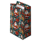 Feierliches Santa Delight Kleine Geschenktüte (Vorderseite Schrägansicht)