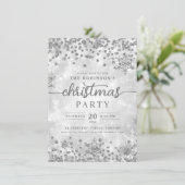 Feierliches Silver Winter Diamonds Weihnachtsfest  Einladung (Stehend Vorderseite)