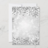 Feierliches Silver Winter Diamonds Weihnachtsfest  Einladung (Rückseite)