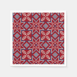 Feierliches skandinavisches Sweatermuster Serviette