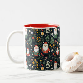 Feierliches Weihnachtsmuster Zweifarbige Tasse
