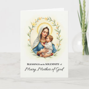 Feierlichkeit der Mutter von Maria Gottes Festtag Karte