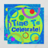 Feierlichkeit der Party Einladung Multicolor (Vorne/Hinten)