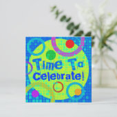 Feierlichkeit der Party Einladung Multicolor (Stehend Vorderseite)