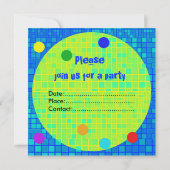 Feierlichkeit der Party Einladung Multicolor (Rückseite)