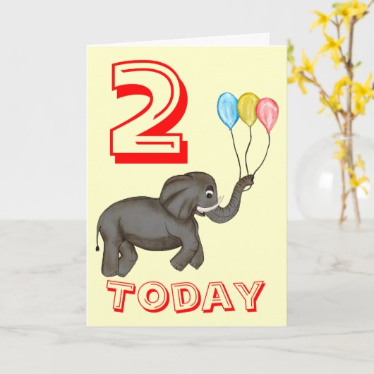 Feierlichkeit Elephant. Karte (Gelbe Blume)