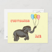 Feierlichkeit Elephant. Postkarte (Vorne/Hinten)