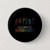 FEIERLICHKEIT NEURODIVERSITY Autismus Blume Button (Vorderseite)