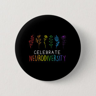 FEIERLICHKEIT NEURODIVERSITY Autismus Blume Button