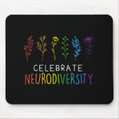 FEIERLICHKEIT NEURODIVERSITY Autismus Blume Mousepad (Vorne)
