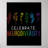 FEIERLICHKEIT NEURODIVERSITY Autismus Blume Poster (Vorne)