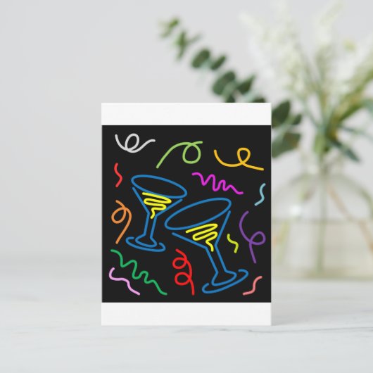 Feierlichkeit Postkarte (Stehend Vorderseite)