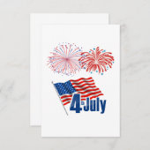 Feierlichkeiten am 4. Juli Begleitkarte (Vorne/Hinten)