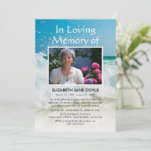 Feierlichkeiten am Strand | Beerdigung des Ozeans Einladung (Stehend Vorderseite)