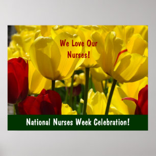 Feierlichkeiten der National Nurses Week! Poster T