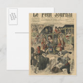 Feierlichkeiten der Stadt Paris Einladungspostkarte (Vorne/Hinten)