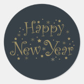 Feierlichkeiten für das neue Jahr Runder Aufkleber (Vorderseite)