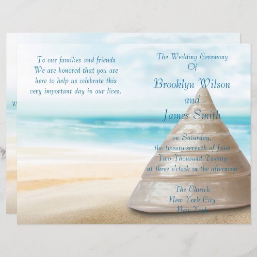 Feierlichkeiten für Hochzeiten am Strand Flyer (Vorne/Hinten)