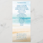 Feierlichkeiten für Hochzeiten am Strand Programm (Rückseite)